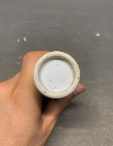 古玩陶瓷粉彩人物香筒真品鑒賞圖