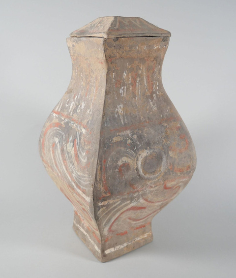 古玩陶瓷漢代陶舫真品鑒賞圖
