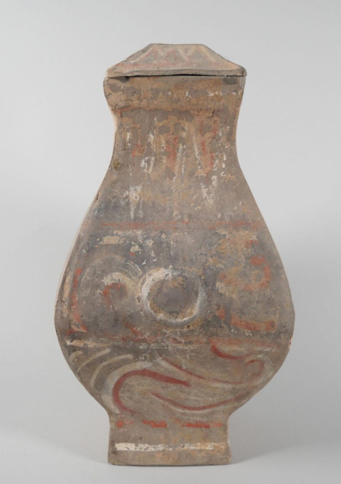 古玩陶瓷漢代陶舫真品鑒賞圖