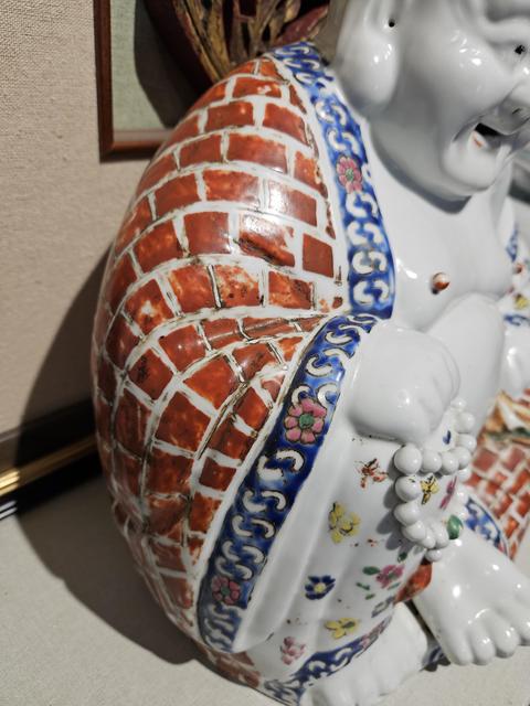 古玩陶瓷彌勒佛坐像真品鑒賞圖