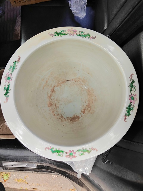 古玩陶瓷花鳥紋缸真品鑒賞圖