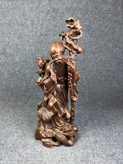 古玩雜項龍眼木雕塑像拍賣,當前價格1588元