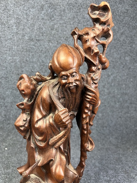 古玩雜項龍眼木雕塑像拍賣,當前價格1588元