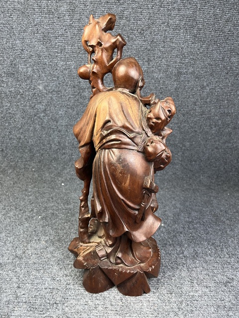 古玩雜項龍眼木雕塑像拍賣,當前價格1588元