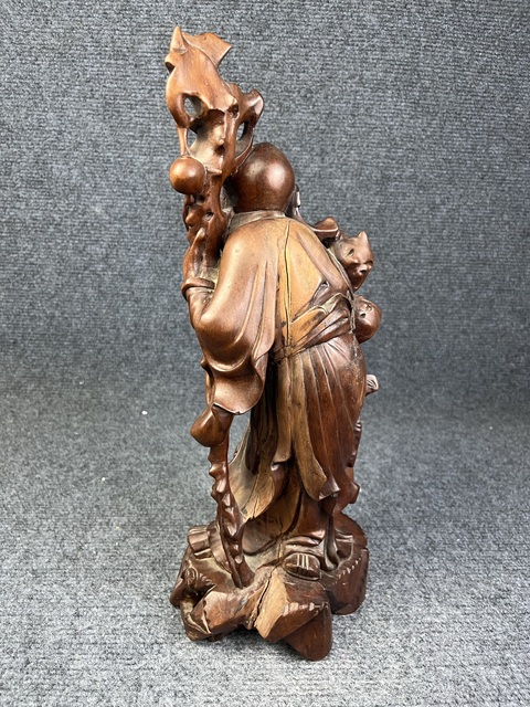 古玩雜項龍眼木雕塑像拍賣,當前價格1588元