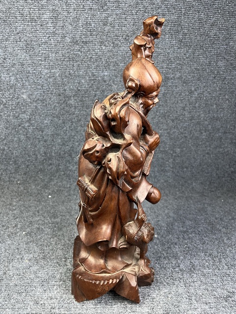 古玩雜項龍眼木雕塑像拍賣,當前價格1588元