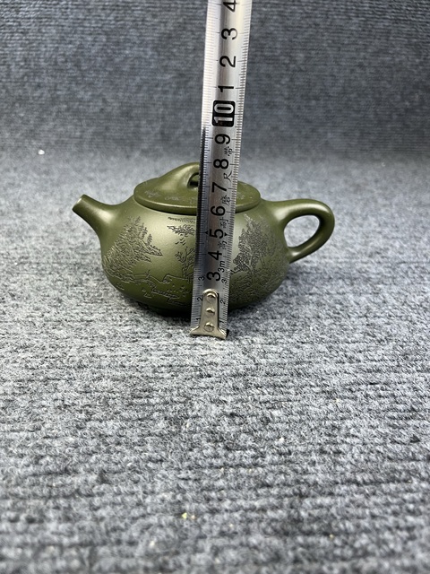 古玩雜項綠泥紫砂壺真品鑒賞圖