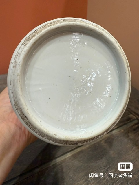 古玩陶瓷花卉紋青花花觚真品鑒賞圖