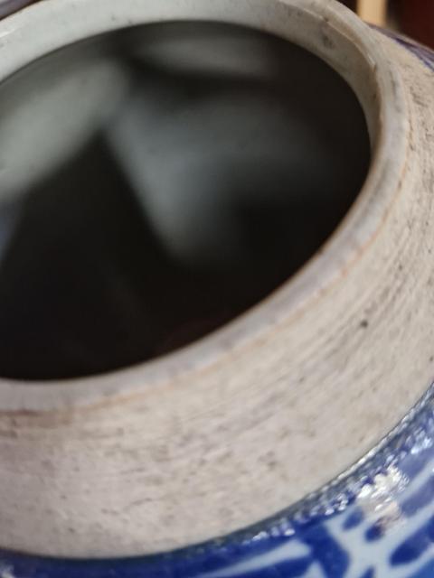 古玩陶瓷纏枝花囍字紋罐真品鑒賞圖