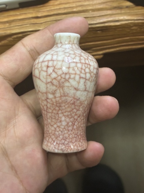 古玩陶瓷哥釉小梅瓶真品鑒賞圖