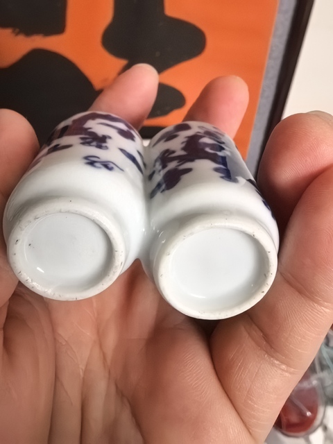 古玩陶瓷清光緒 青花龍紋雙連鼻煙壺真品鑒賞圖