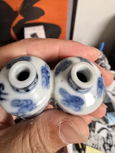 古玩陶瓷清光緒 青花龍紋鼻煙壺真品鑒賞圖