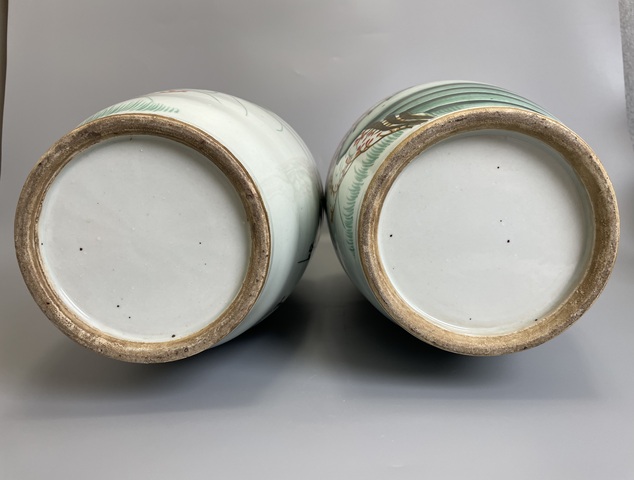 古玩陶瓷民國 極品粉彩鶴鹿同春紋輔首大瓶一對拍賣,當前價格8500元