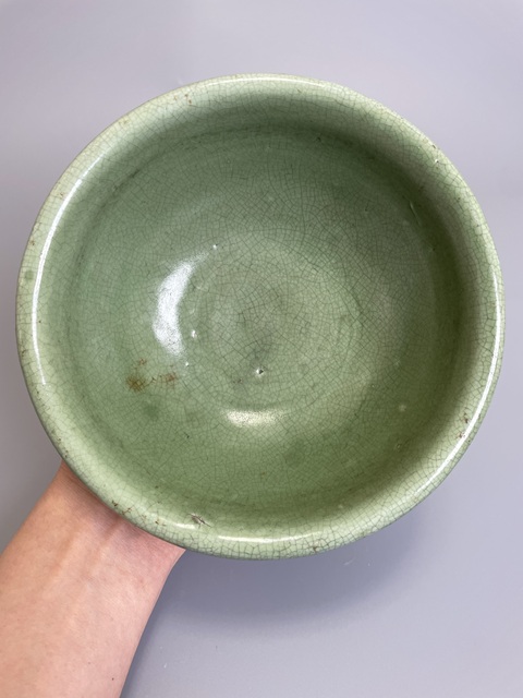 古玩陶瓷明晚期 綠哥釉大碗拍賣，當(dāng)前價(jià)格2300元
