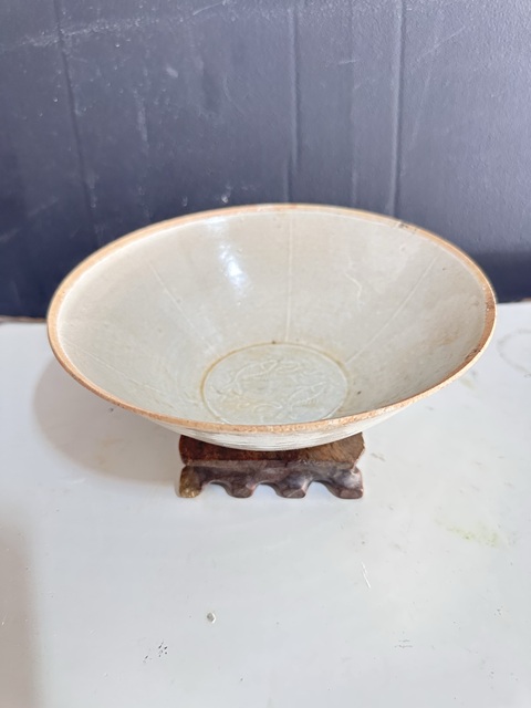 古玩陶瓷宋代。影青海水雙魚碗拍賣,當前價格2800元