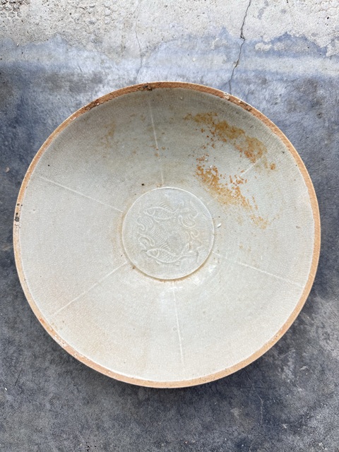 古玩陶瓷宋代。影青海水雙魚碗拍賣,當前價格2800元