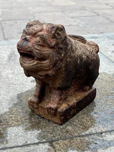 古玩雜項白石獅子真品鑒賞圖