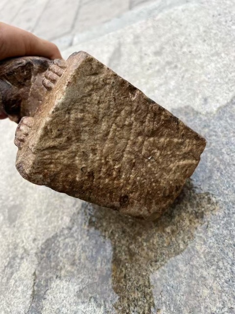 古玩雜項白石獅子真品鑒賞圖