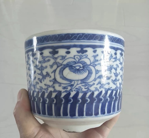 古玩陶瓷青花花卉紋香爐拍賣,當前價格1200元