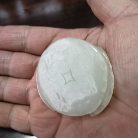 古玩玉器和田玉雕“福在眼前”掛墜真品鑒賞圖