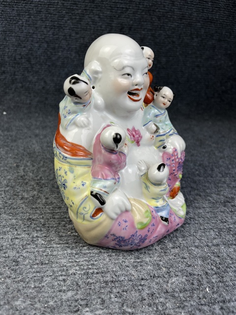 古玩陶瓷粉彩五子佛真品鑒賞圖