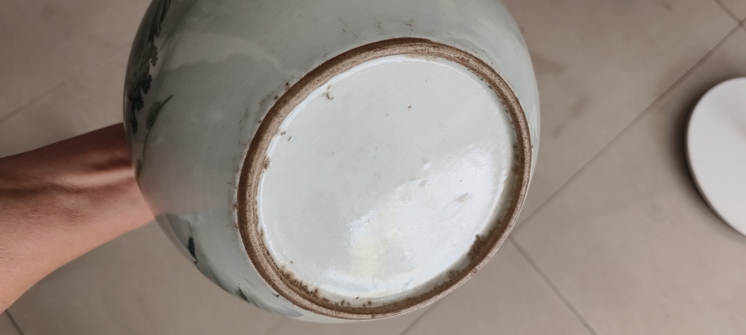 古玩陶瓷人物紋西瓜罐真品鑒賞圖