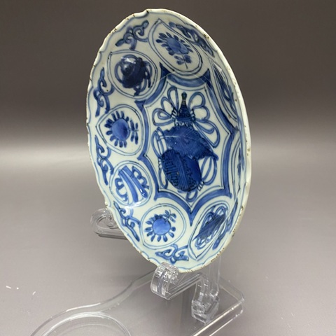 古玩陶瓷明萬歷葫蘆紋青花盤拍賣,當前價格1760元