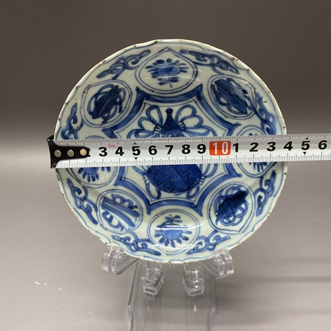 古玩陶瓷明萬歷葫蘆紋青花盤拍賣,當前價格1760元