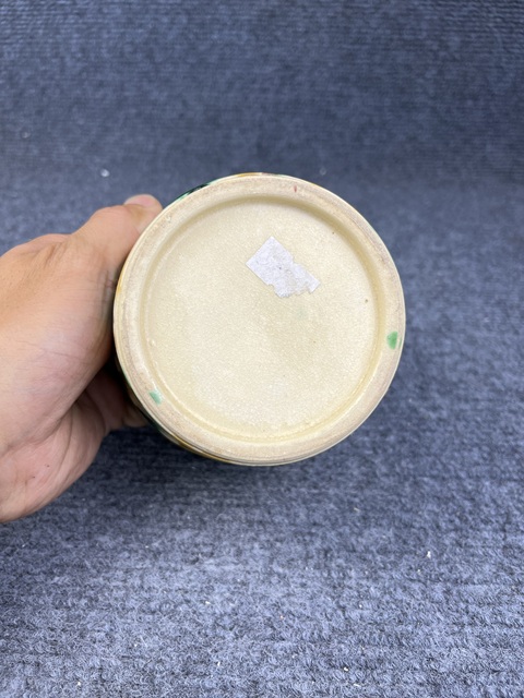 古玩陶瓷虎皮三彩蓋缸真品鑒賞圖