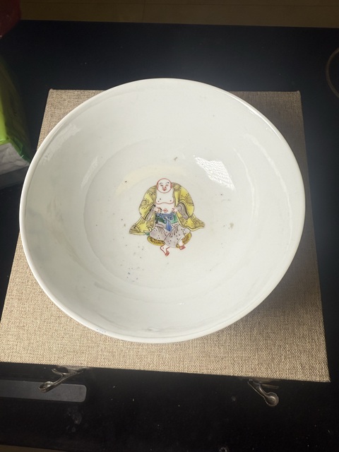 古玩陶瓷十八羅漢五彩碗真品鑒賞圖