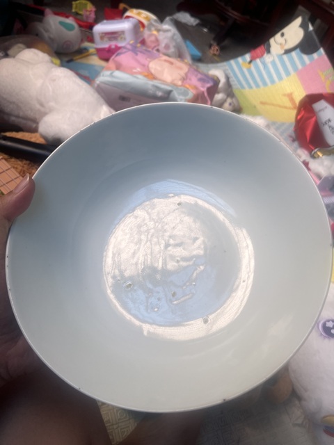古玩陶瓷樵漁耕讀山水紋青花碗真品鑒賞圖
