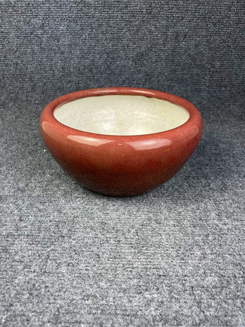 古玩陶瓷紅釉香爐真品鑒賞圖