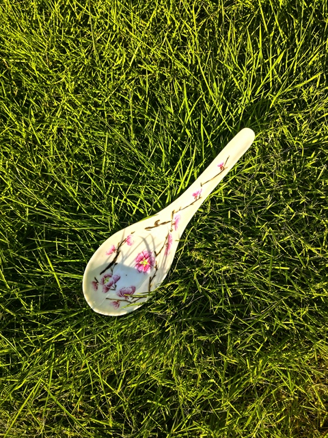 古玩陶瓷清道光·粉彩梅花紋湯匙拍賣，當前價格1800元