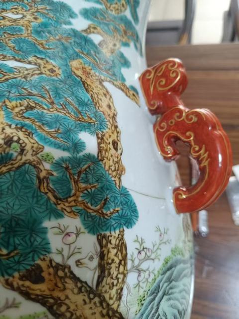 古玩陶瓷粉彩百鹿尊真品鑒賞圖