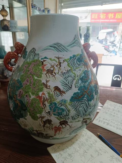 古玩陶瓷百鹿尊真品鑒賞圖