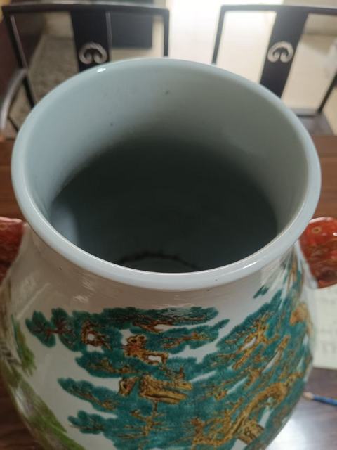 古玩陶瓷粉彩百鹿尊真品鑒賞圖