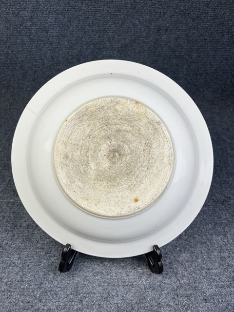 古玩陶瓷粉彩花鳥紋盤真品鑒賞圖
