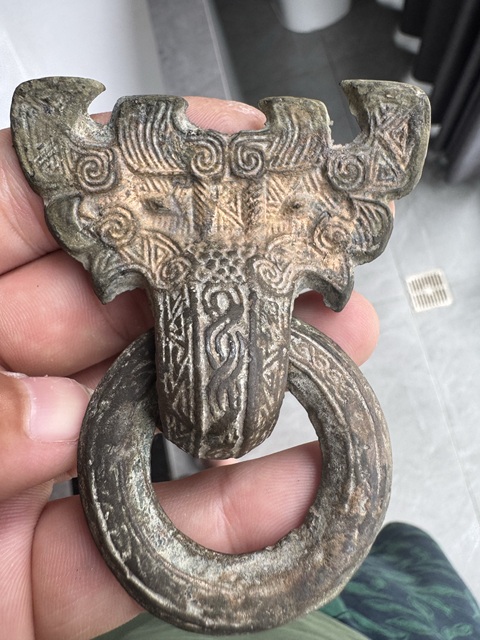 古玩銅器銅鋪首真品鑒賞圖