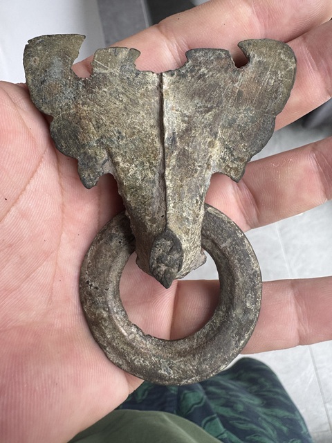 古玩銅器銅鋪首真品鑒賞圖