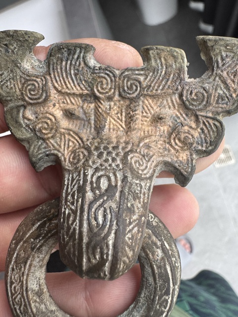古玩銅器銅鋪首真品鑒賞圖