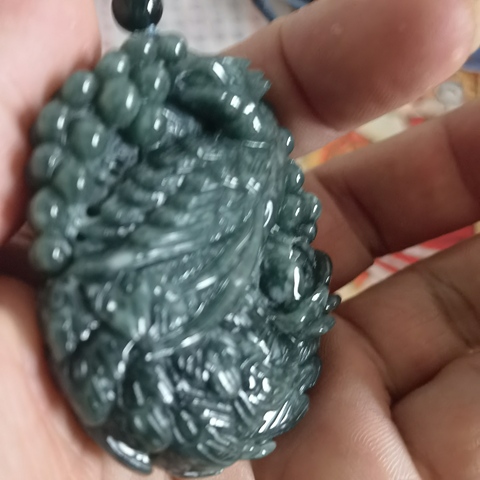 古玩玉器翡翠雕“鳳凰牌”真品鑒賞圖