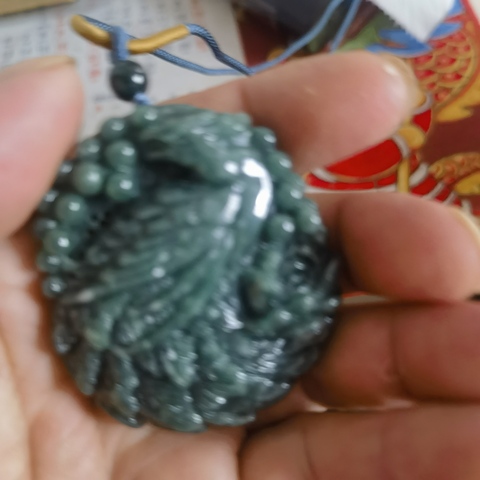古玩玉器翡翠雕“鳳凰牌”真品鑒賞圖