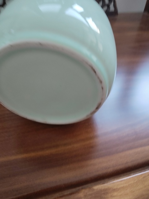古玩陶瓷翠青釉圍棋罐真品鑒賞圖