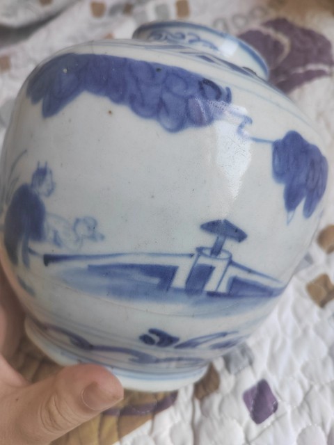 古玩陶瓷青花高士圖罐真品鑒賞圖