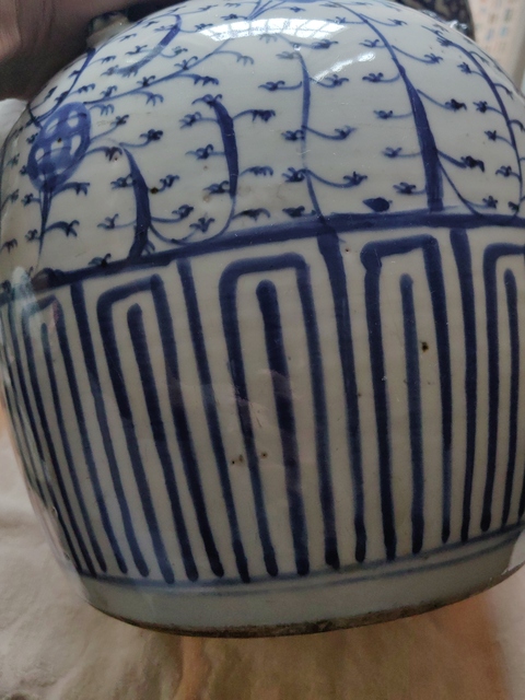 古玩陶瓷青花四系壺真品鑒賞圖