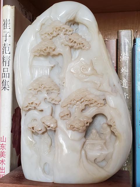 古玩玉器白玉山子真品鑒賞圖