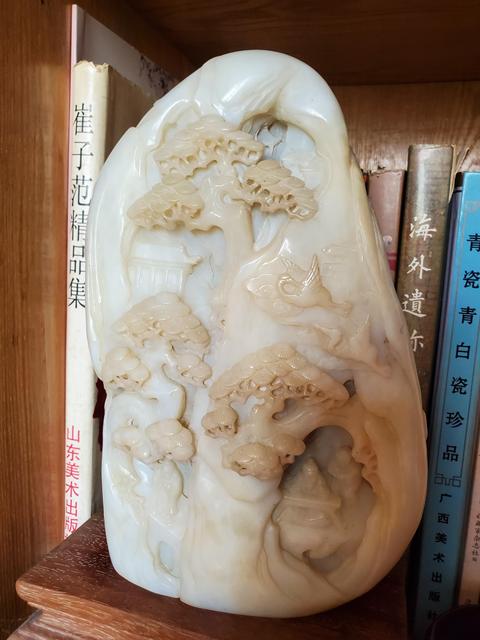 古玩玉器白玉山子真品鑒賞圖
