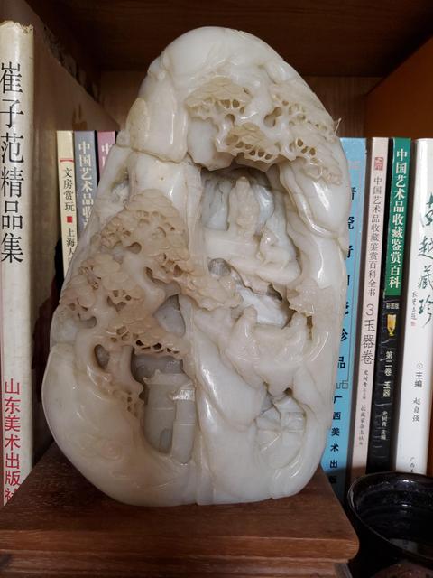 古玩玉器白玉山子真品鑒賞圖