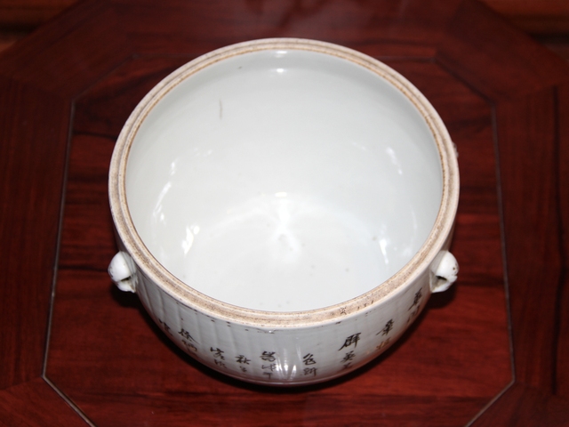 古玩陶瓷粉彩四系粥罐真品鑒賞圖