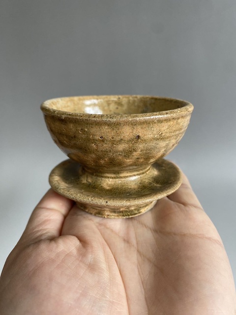 古玩陶瓷青釉盞托真品鑒賞圖